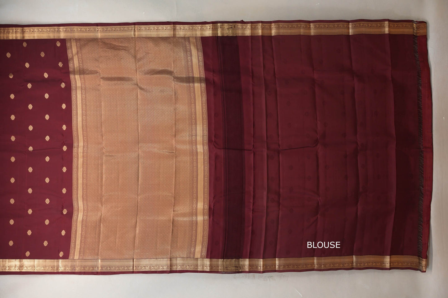 Deep Maroon Light Weight Kanjivaram Silk Saree by Shreenivas Silks PSSR018950
