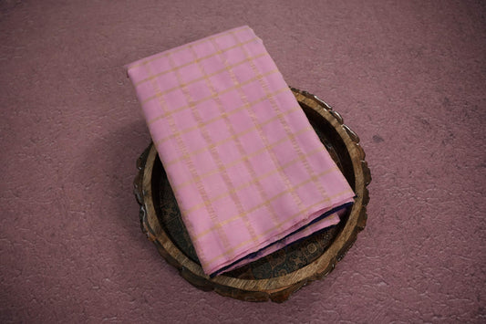 Checked kanchipuram silk saree
