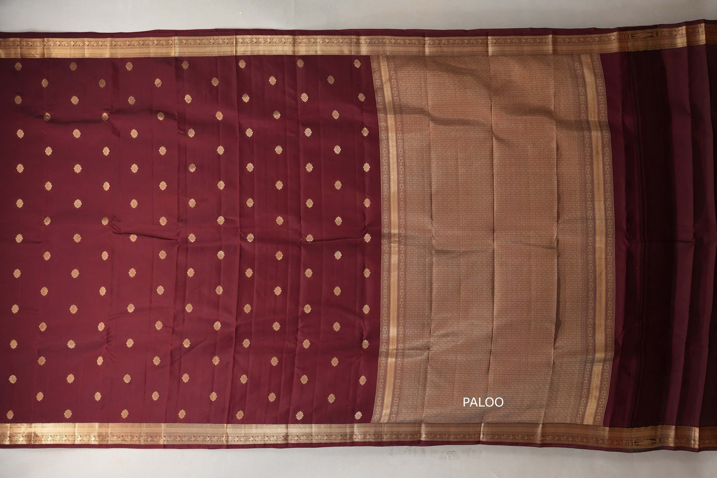 Deep Maroon Light Weight Kanjivaram Silk Saree by Shreenivas Silks PSSR018950