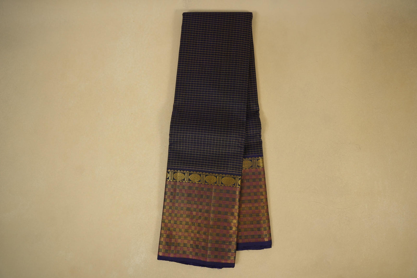 Navy Blue Kanjivaram Silk Saree 