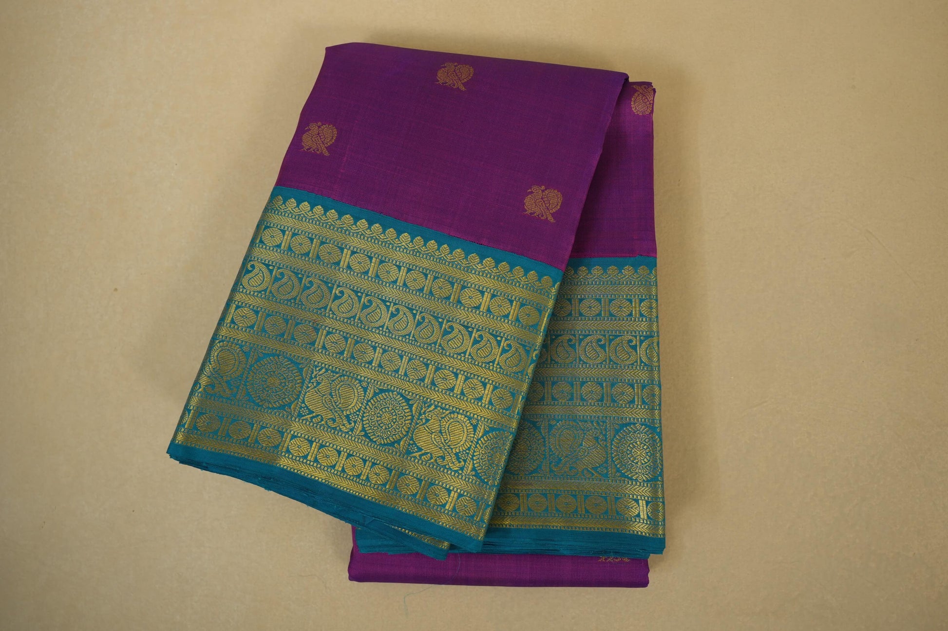 Magenta Kanjivaram Silk Saree