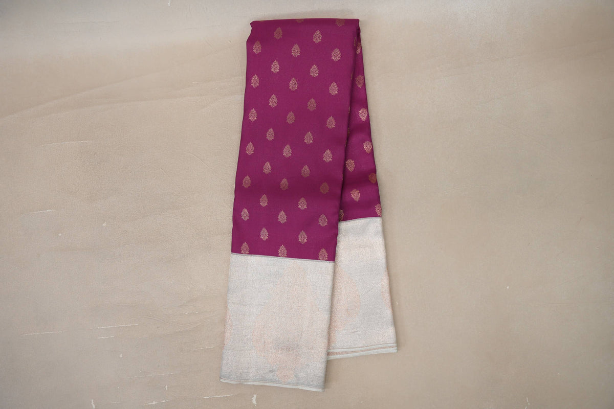 Online Magenta Kanjivaram Silk Saree