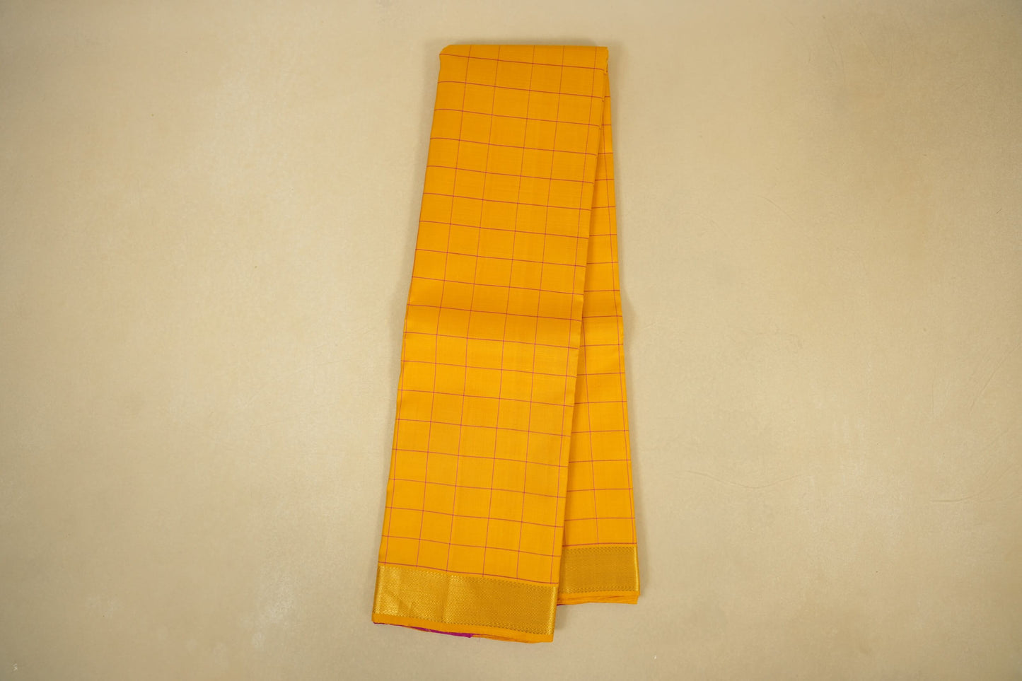 Mustard Kanchipuram Silk Saree  
