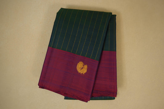 Peacock Green Kanjivaram Silk Saree 