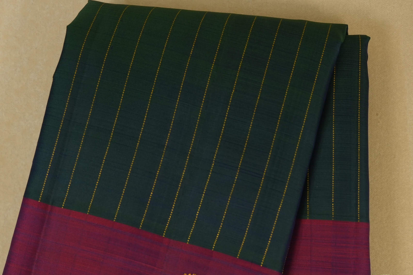 Peacock Green Kanjivaram Silk Saree body