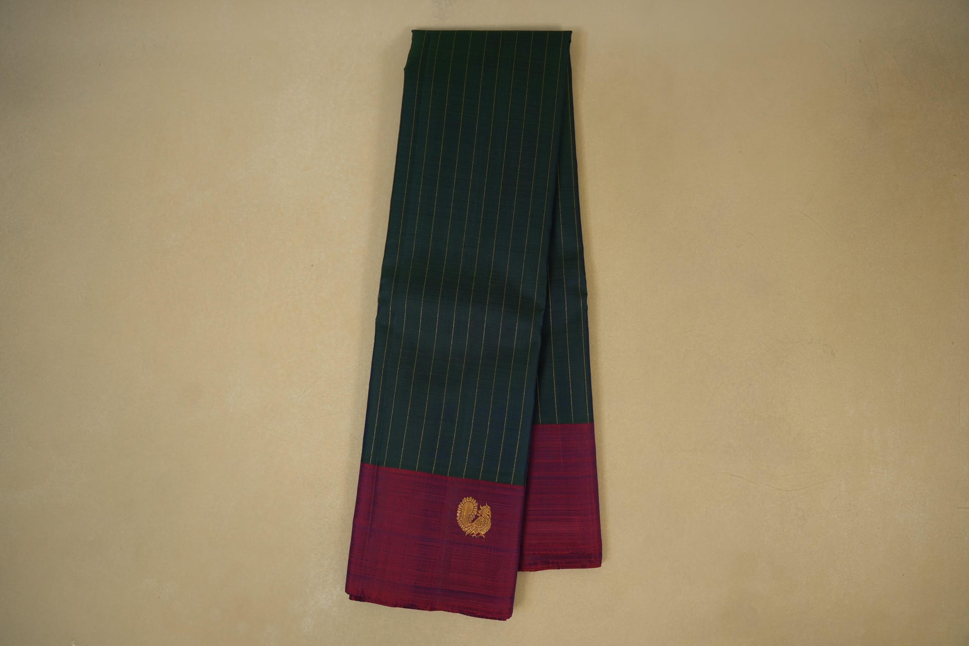 Peacock Green Kanchipuram Silk Saree 