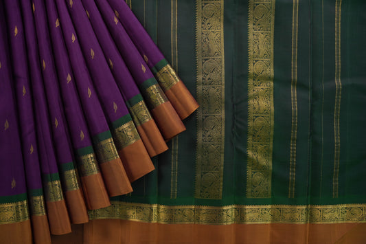 Purple kanchipuram silk saree