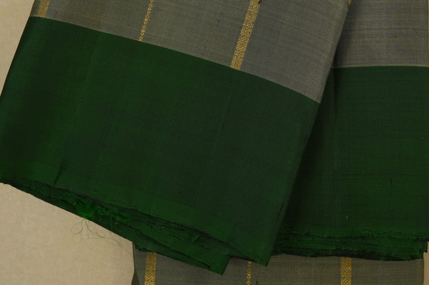 Grey Kanjivaram Silk Saree border