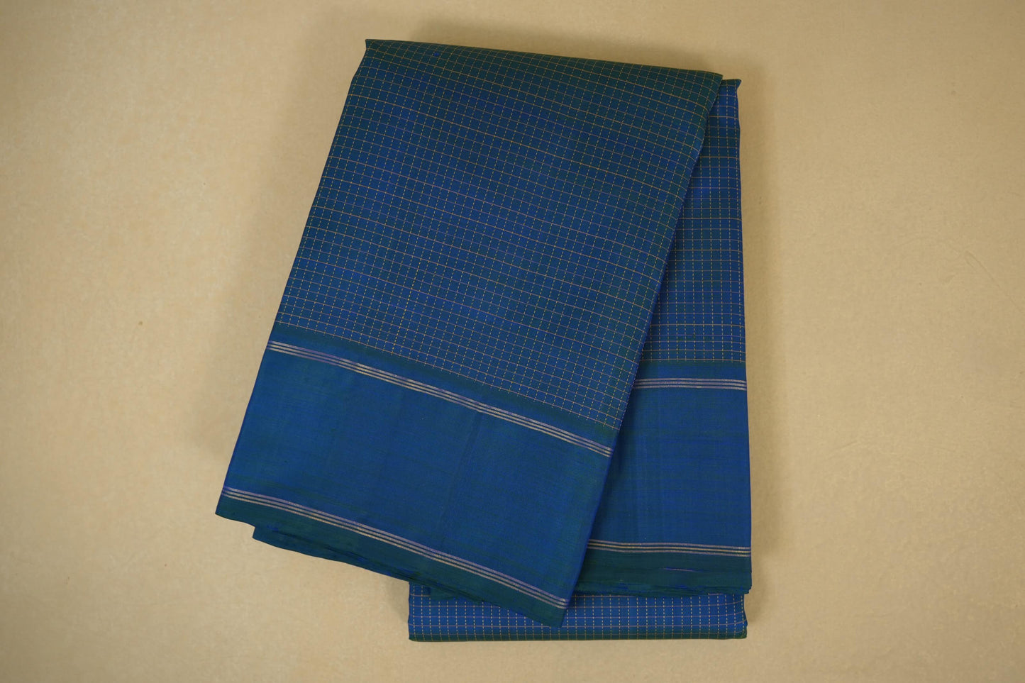 Peacock Blue Kanjivaram Silk Saree 