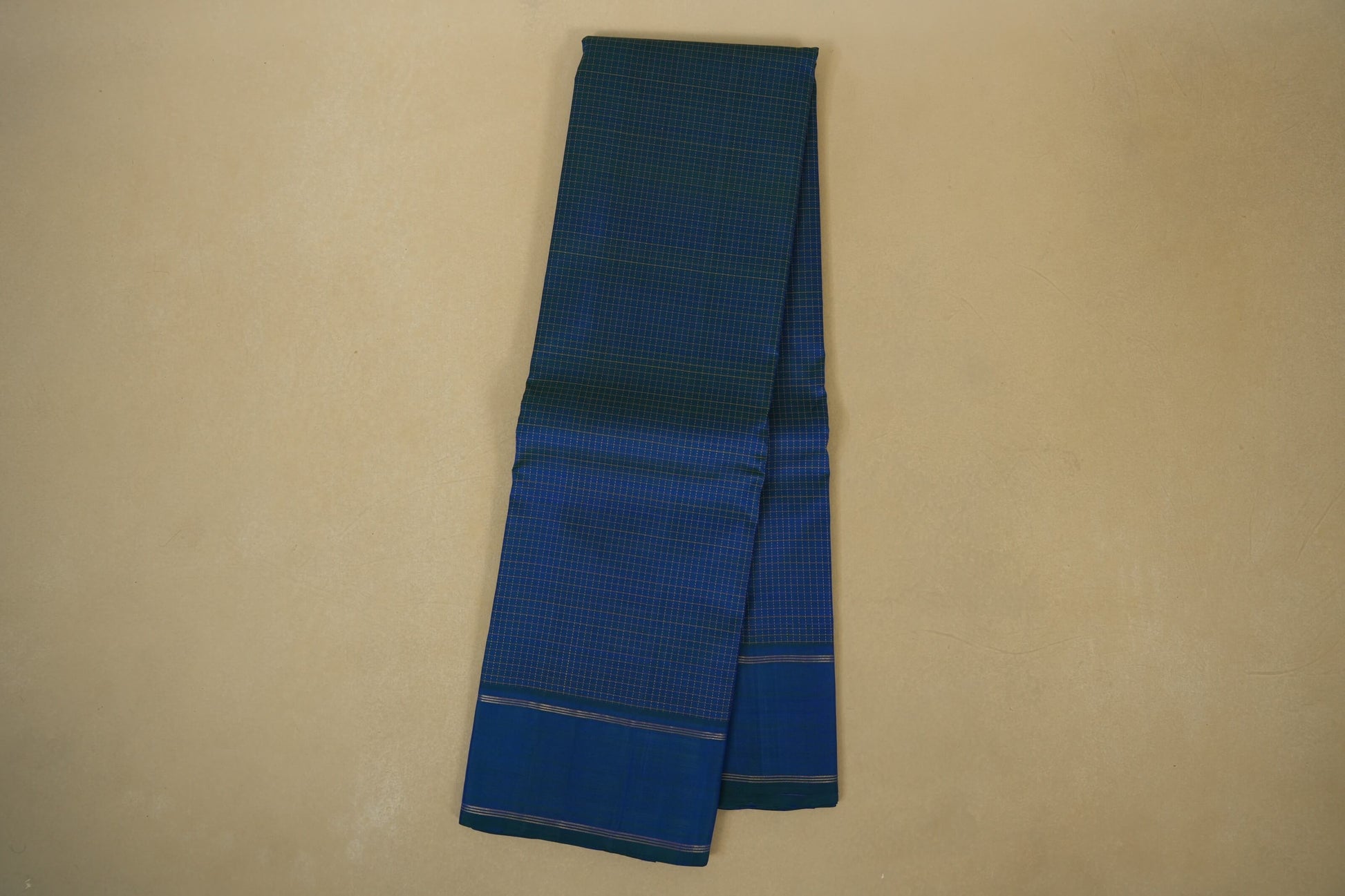 Peacock Blue Kanjivaram Silk Saree 