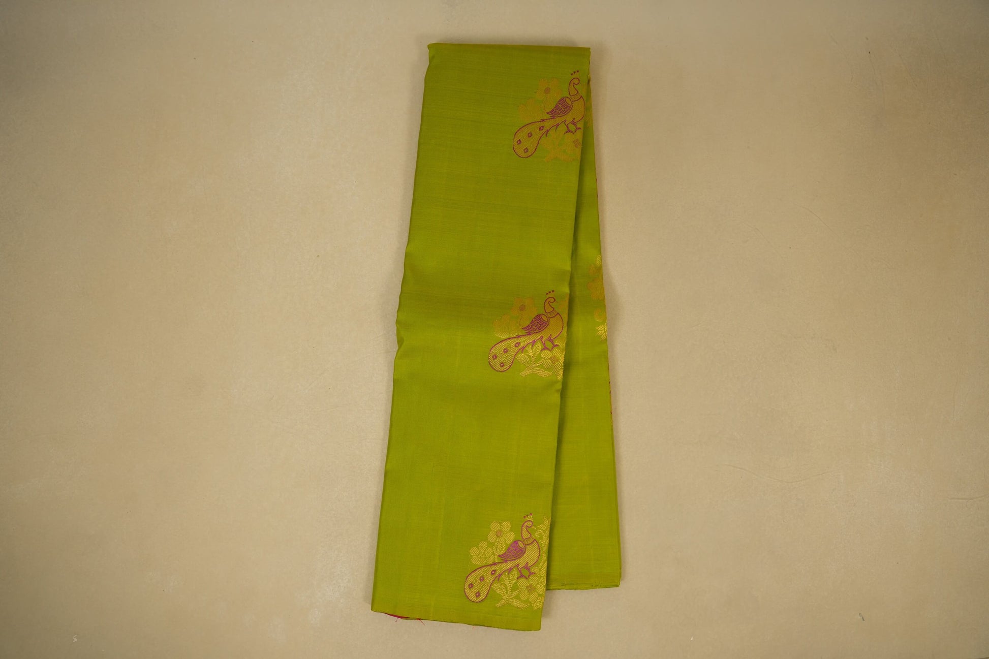 Parrot Green Kanjivaram Silk Saree 