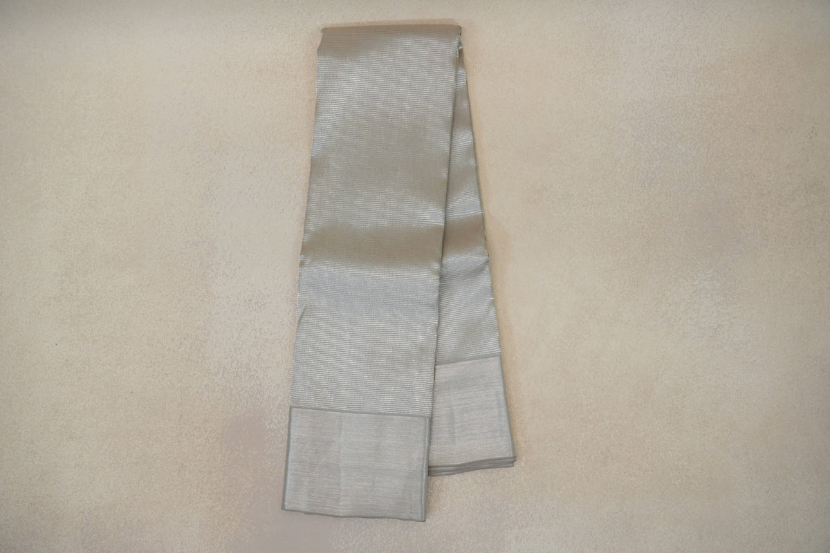 Pearl Silver Kanjivaram Silk Saree by Tharakaram PSTK040183