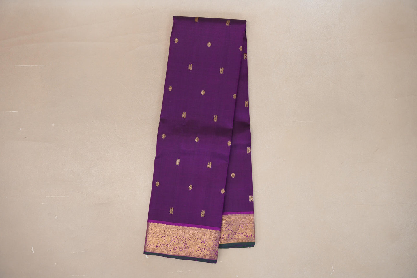 Deep Violet Purple Vintage Kanjivaram Silk Saree online