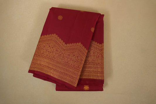 Maroon vintage kanjivaram silk saree