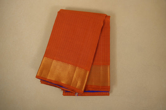 Mild orange vintage kanjivaram silk saree