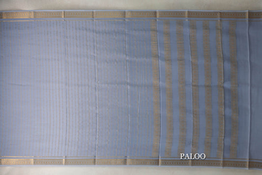 Grey Blue Mysore Silk Saree by Shreenivas Silks PSSR0110121
