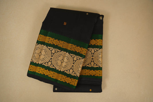 Black vintage kanjivaram silk saree