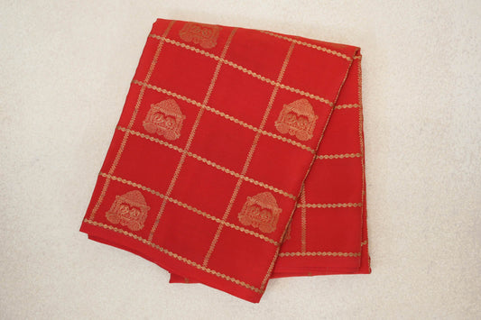 Tomato Red Mysore Silk Saree by Shreenivas Silks PSSR0110122
