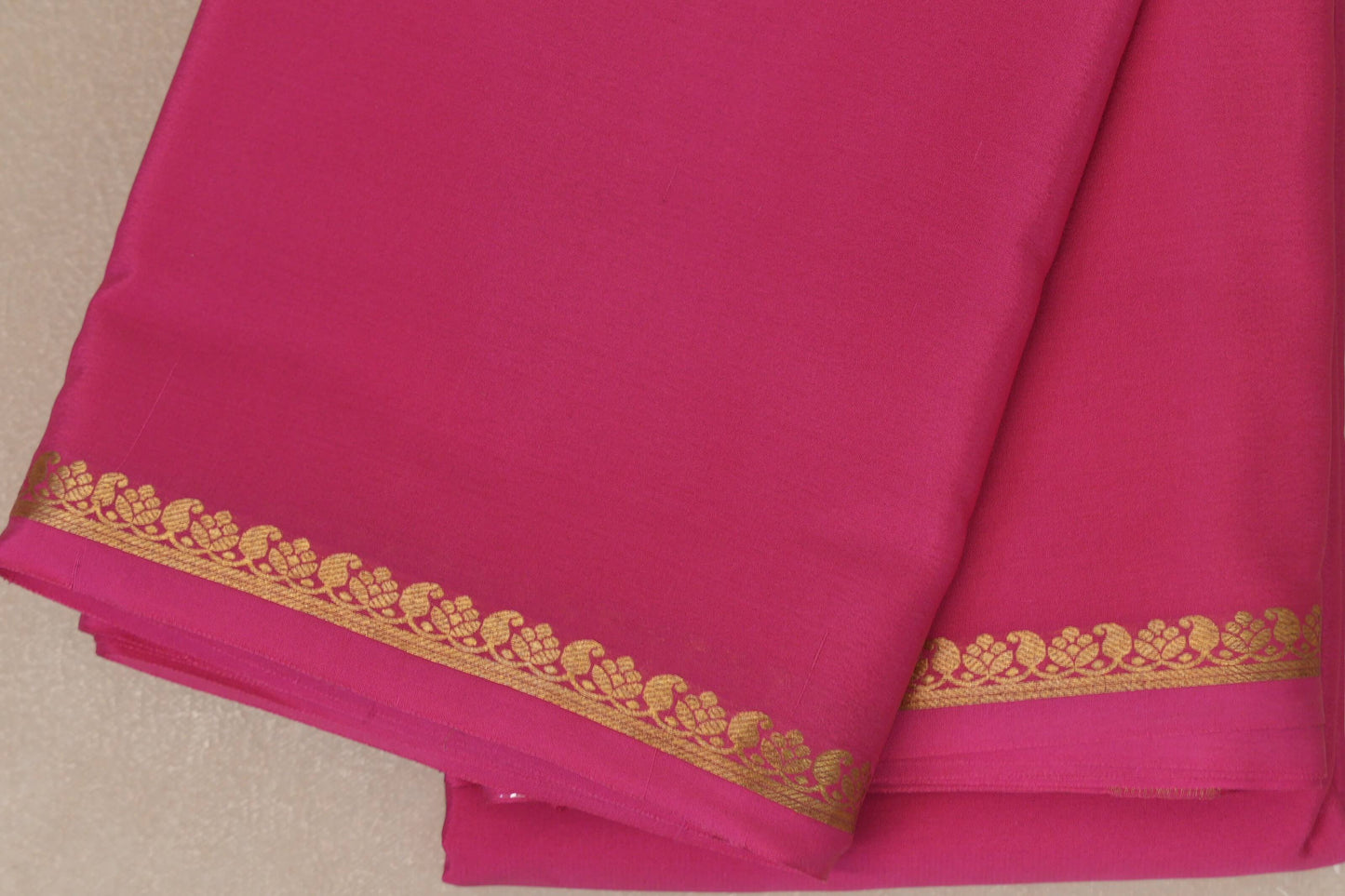 Bright Pink Mysore Silk Saree PSSR018981