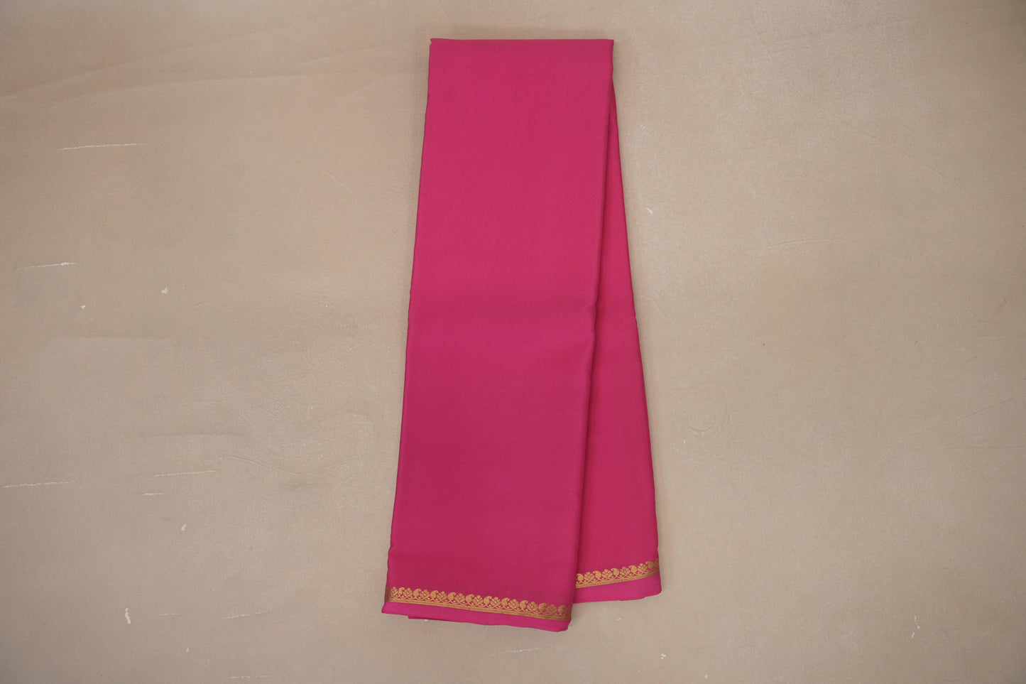 Bright Pink Mysore Silk Saree PSSR018981