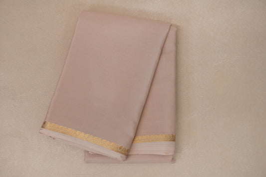 Cream Beige Mysore Silk Saree PSSR018982