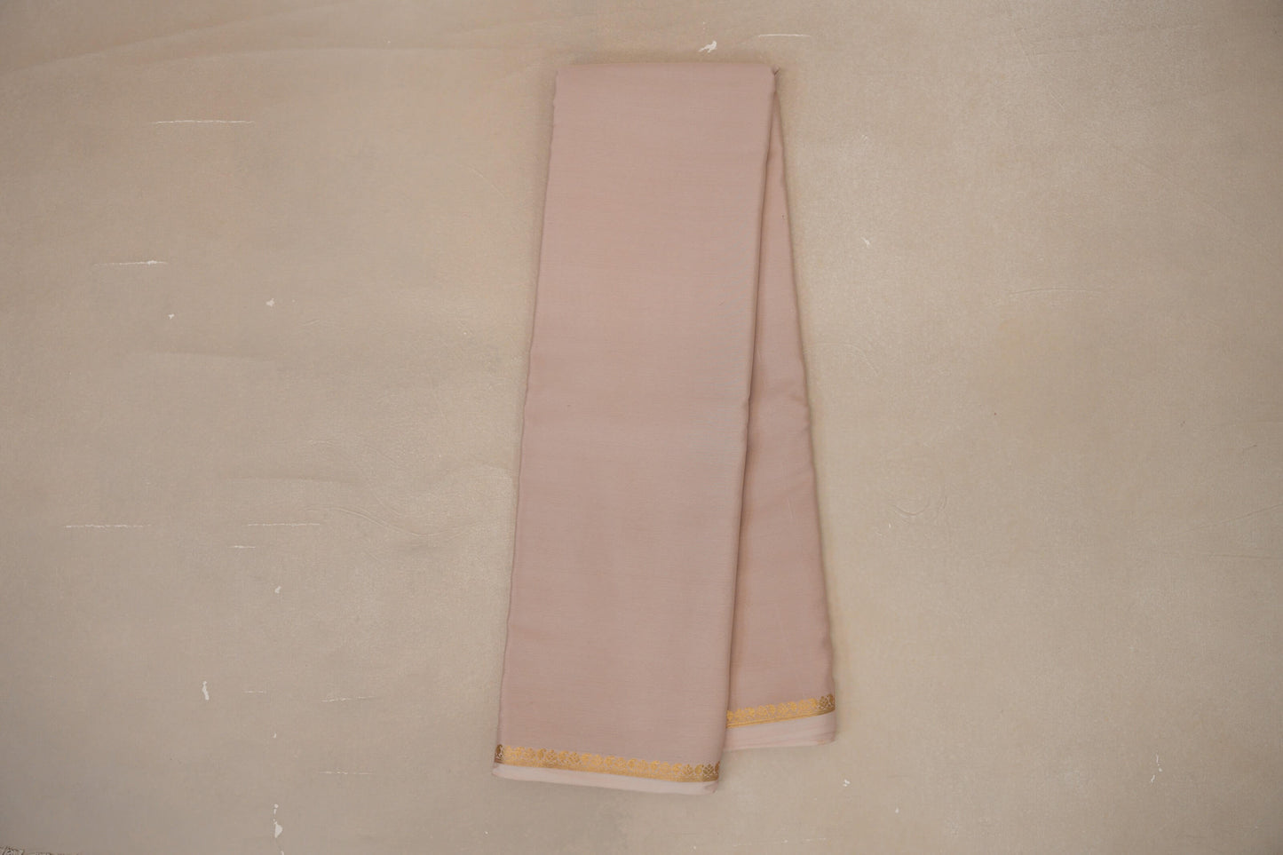 Cream Beige Mysore Silk Saree PSSR018982