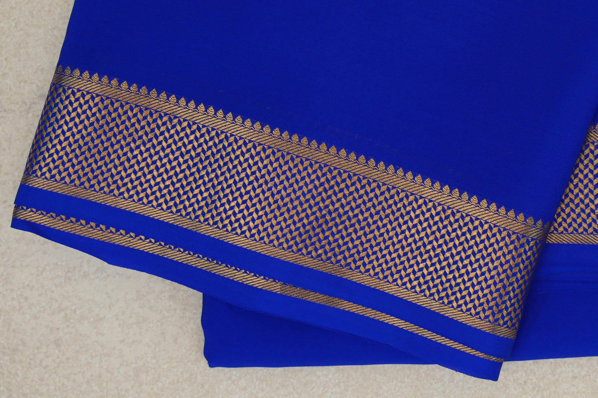 Bright Royal Blue Mysore Silk Saree by Shreenivas Silks PSSR0110127