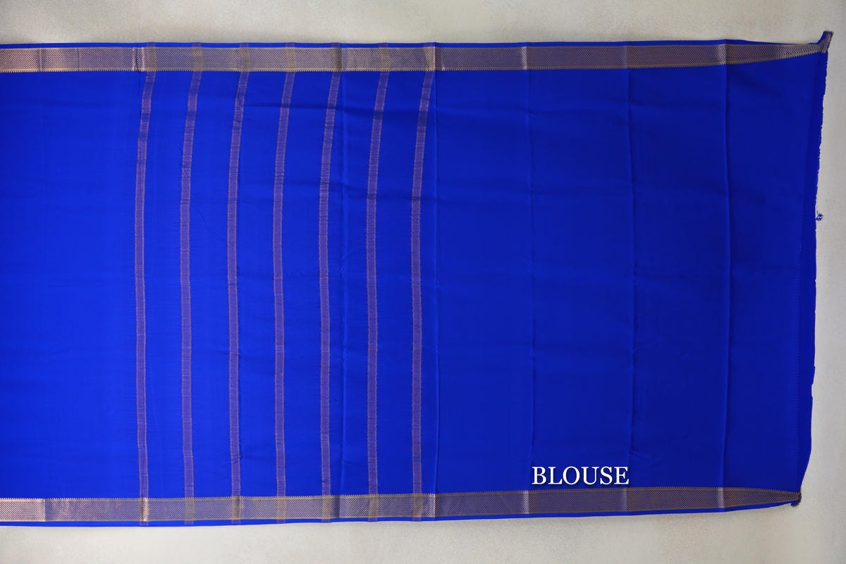 Bright Royal Blue Mysore Silk Saree by Shreenivas Silks PSSR0110127