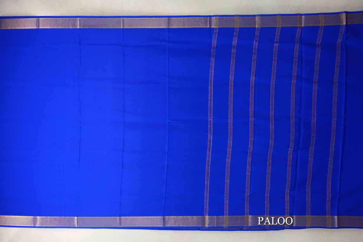 Bright Royal Blue Mysore Silk Saree by Shreenivas Silks PSSR0110127