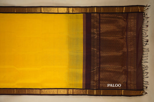 vintage silk cotton saree paloo