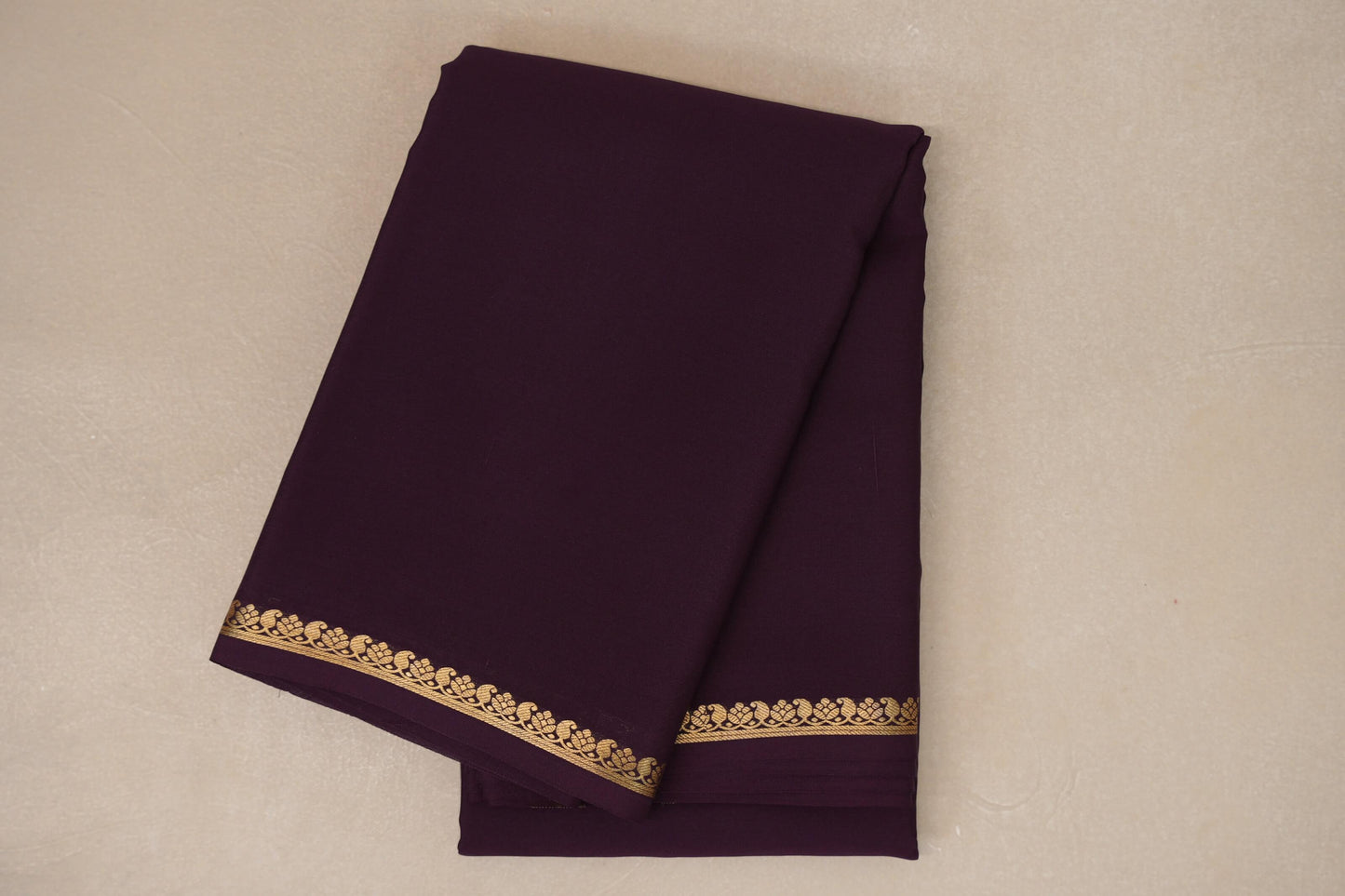 Deep Wine Purple Mysore Silk Saree PSSR018984