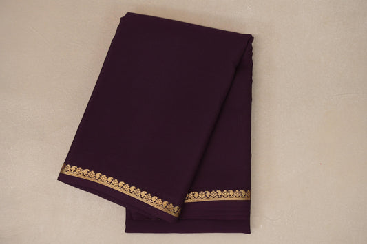 Deep Wine Purple Mysore Silk Saree PSSR018984