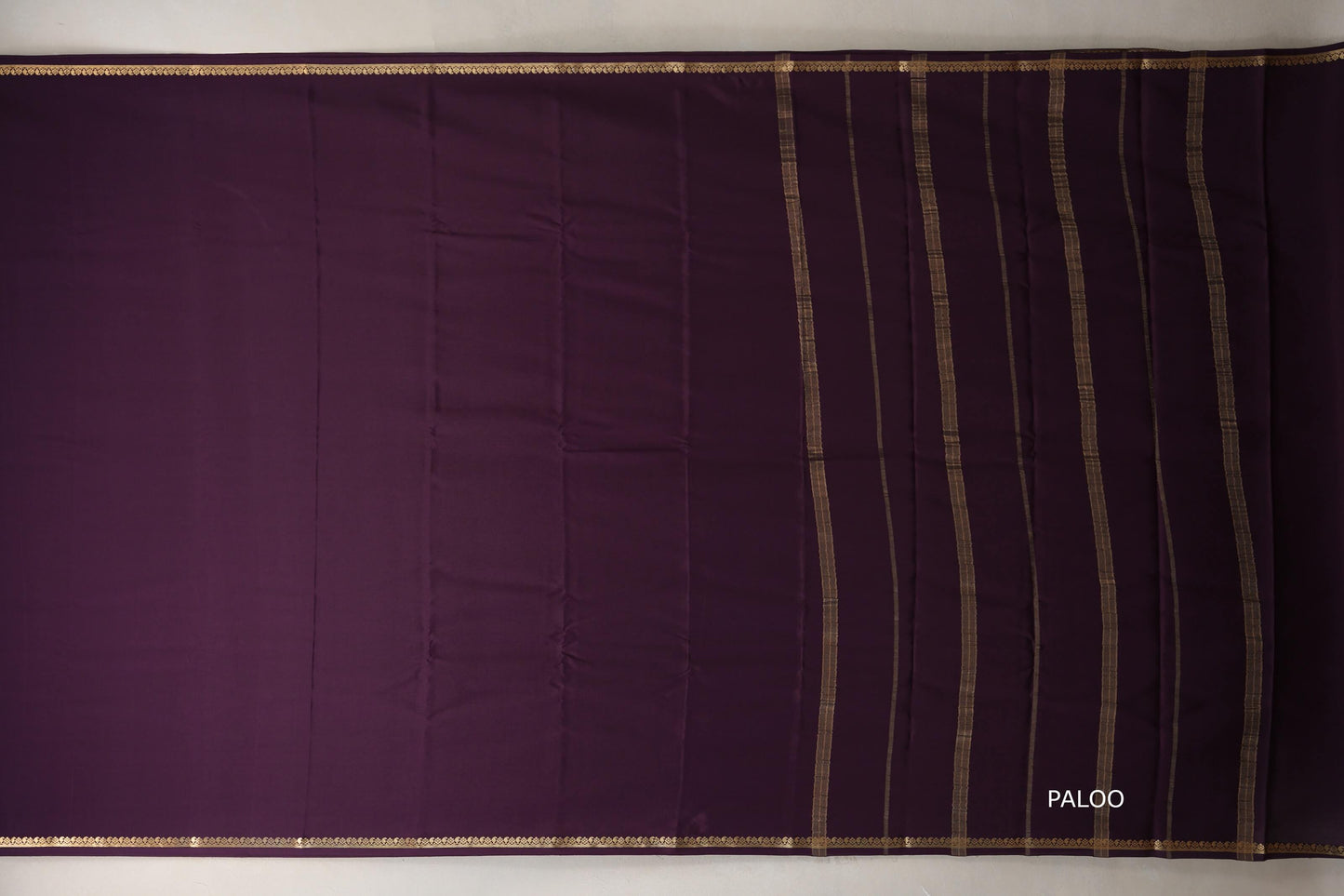 Deep Wine Purple Mysore Silk Saree PSSR018984
