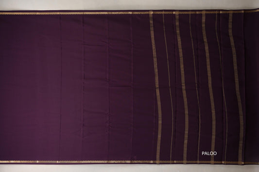 Deep Wine Purple Mysore Silk Saree PSSR018984