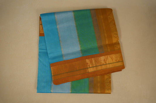 Multi color vintage silk cotton saree