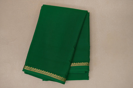 Bright Leaf Green Mysore Silk Saree PSSR018986