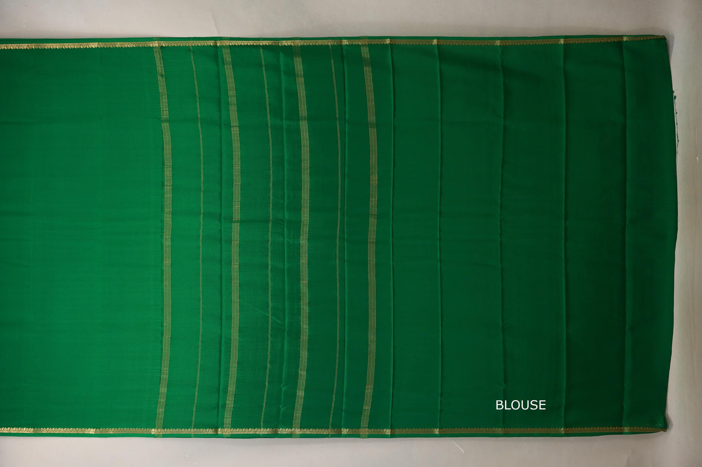 Bright Leaf Green Mysore Silk Saree PSSR018986