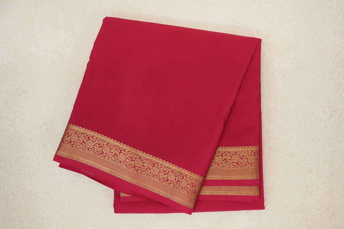 Deep Pink Mysore Silk Saree by Shreenivas Silks PSSR0110132