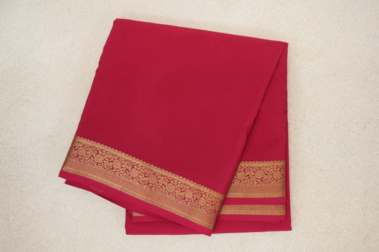 Deep Pink Mysore Silk Saree by Shreenivas Silks PSSR0110132