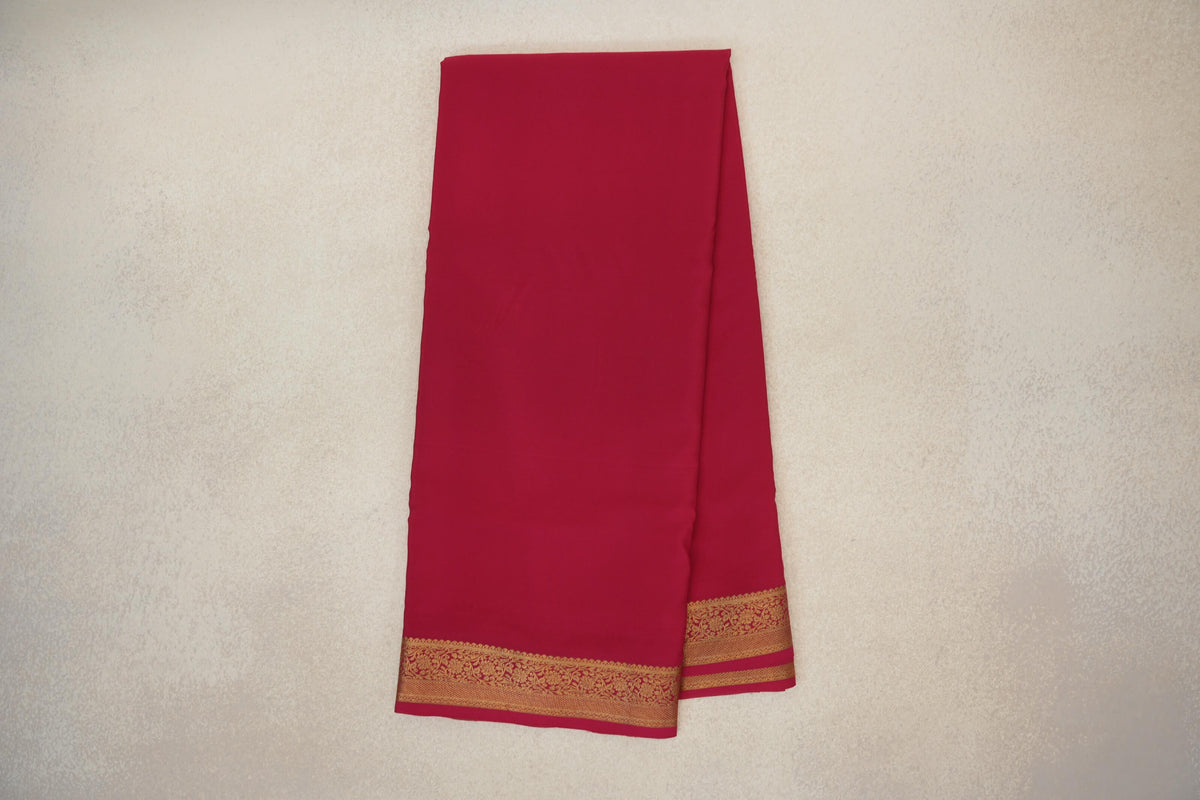 Deep Pink Mysore Silk Saree by Shreenivas Silks PSSR0110132
