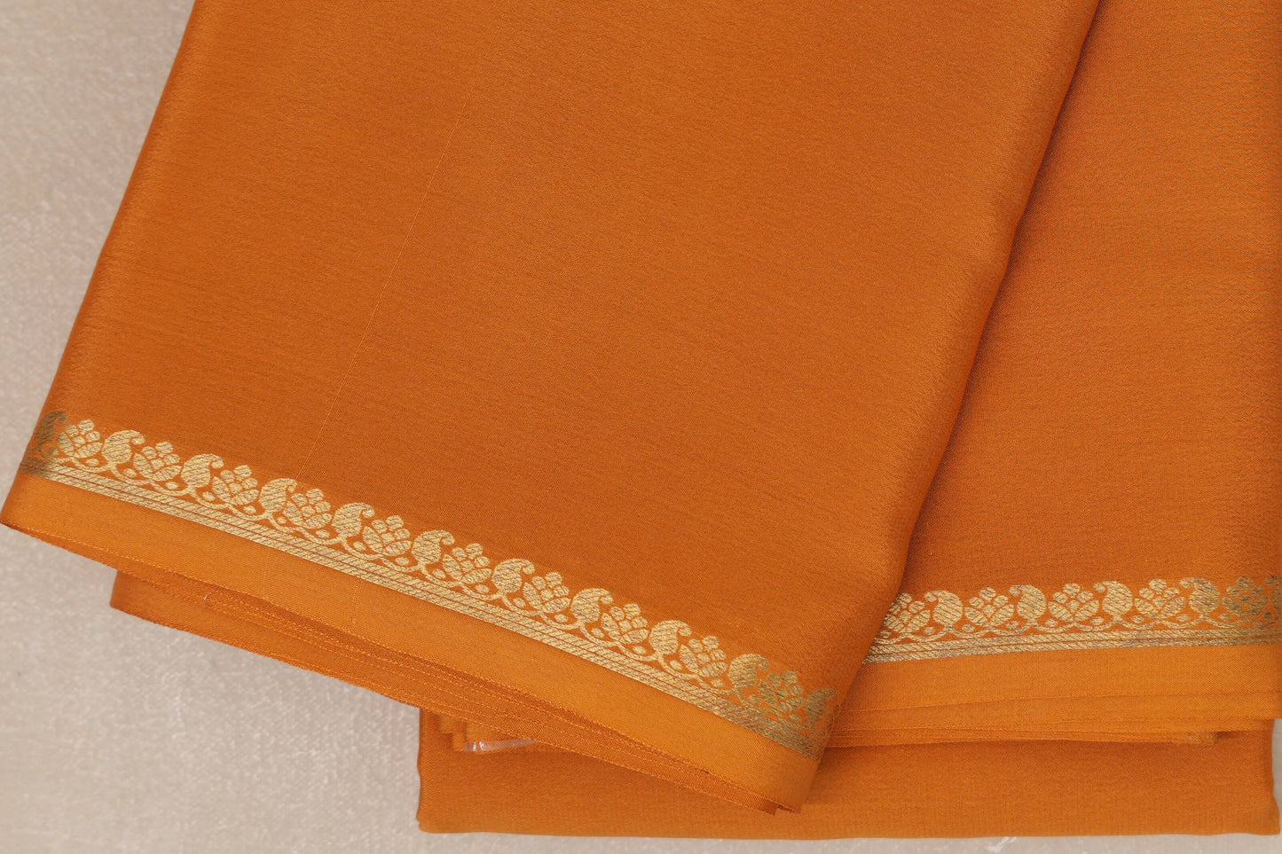Mustard Orange Mysore Silk Saree PSSR018988