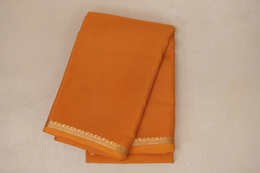 Mustard Orange Mysore Silk Saree PSSR018988