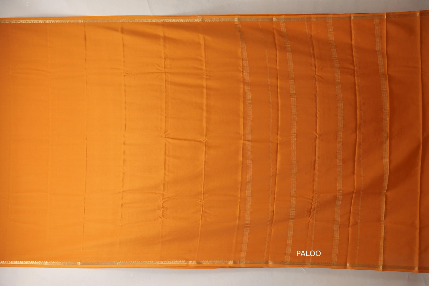 Mustard Orange Mysore Silk Saree PSSR018988
