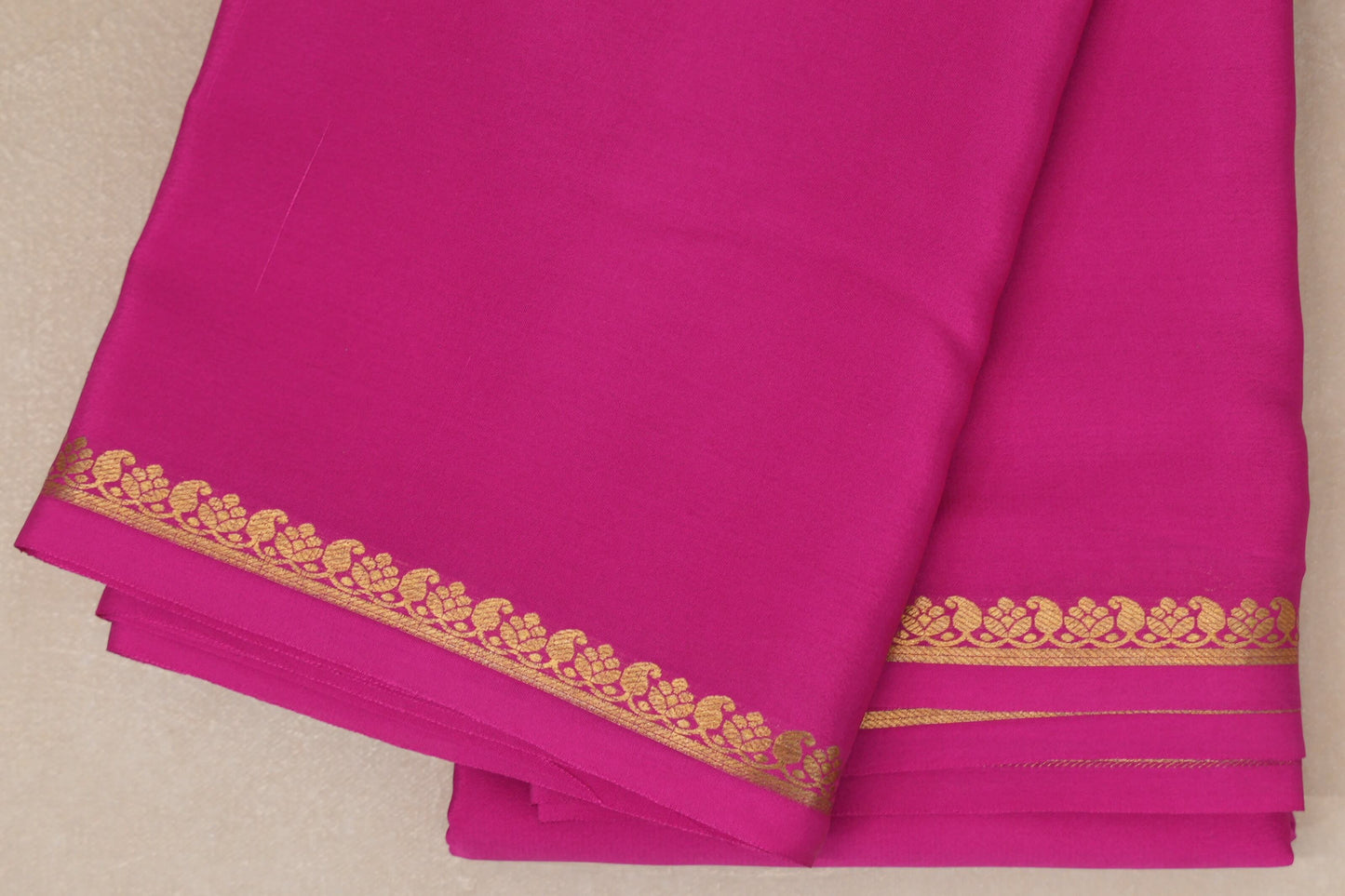 Deep Rani Pink Mysore Silk Saree PSSR018989