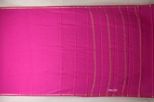 Deep Rani Pink Mysore Silk Saree PSSR018989