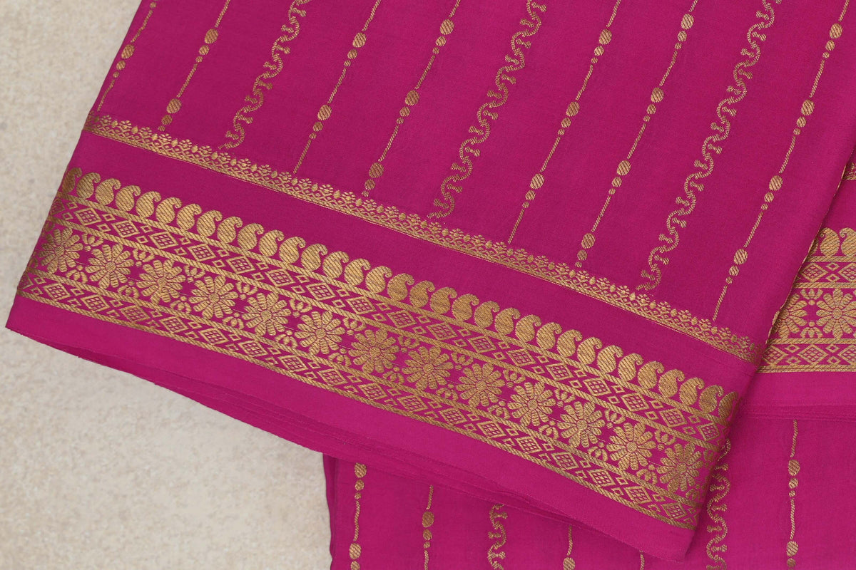 Rani Pink Mysore Silk Saree by Shreenivas Silks PSSR0110135