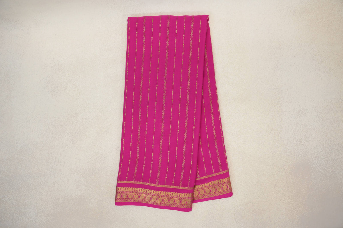 Rani Pink Mysore Silk Saree by Shreenivas Silks PSSR0110135