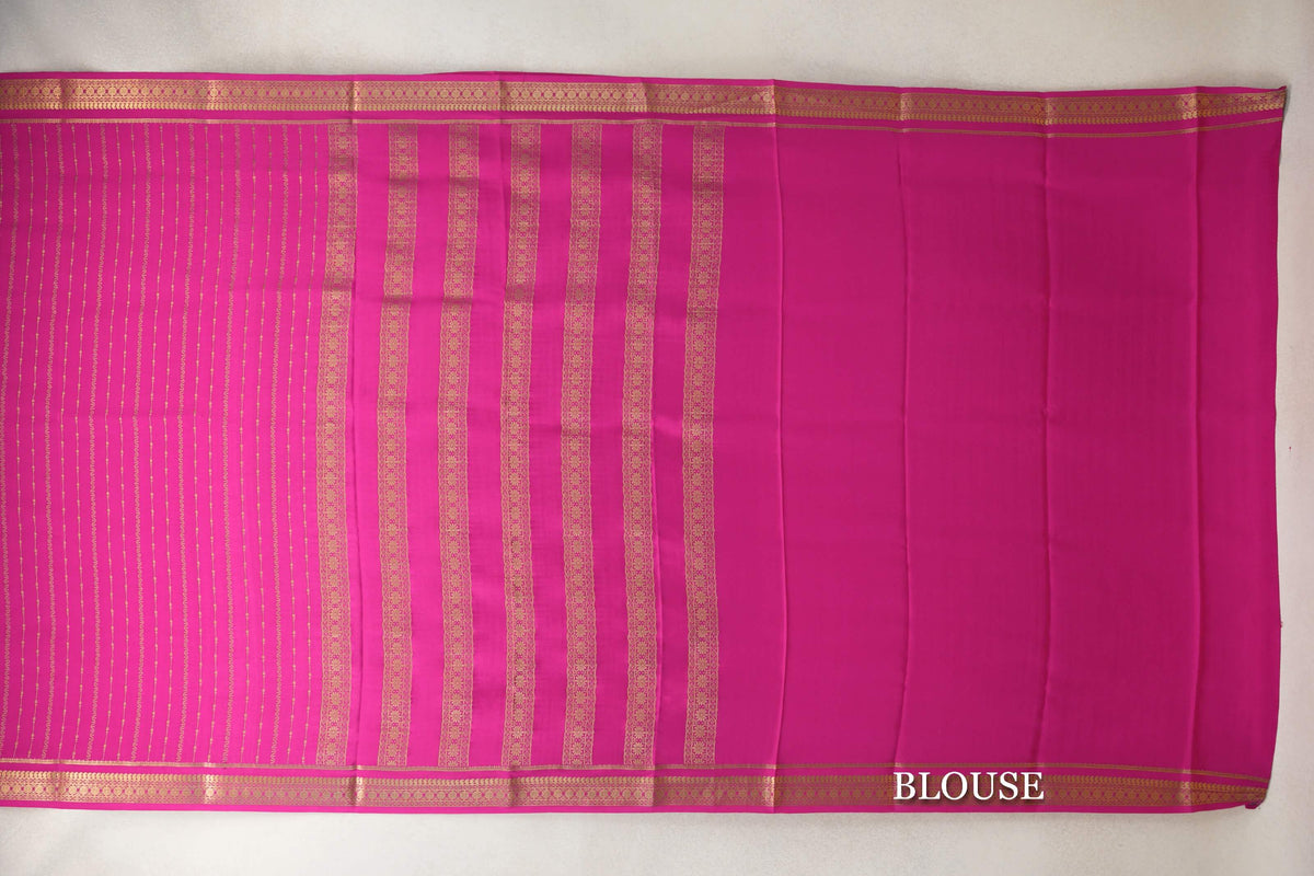 Rani Pink Mysore Silk Saree by Shreenivas Silks PSSR0110135
