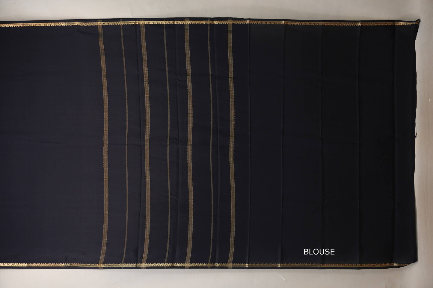 Deep Black Mysore Silk Saree PSSR018990