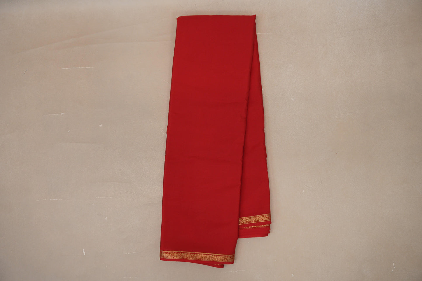 Bright Red Mysore Silk Saree PSSR018992